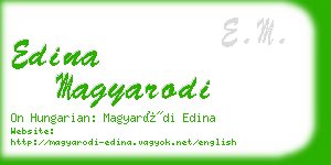 edina magyarodi business card